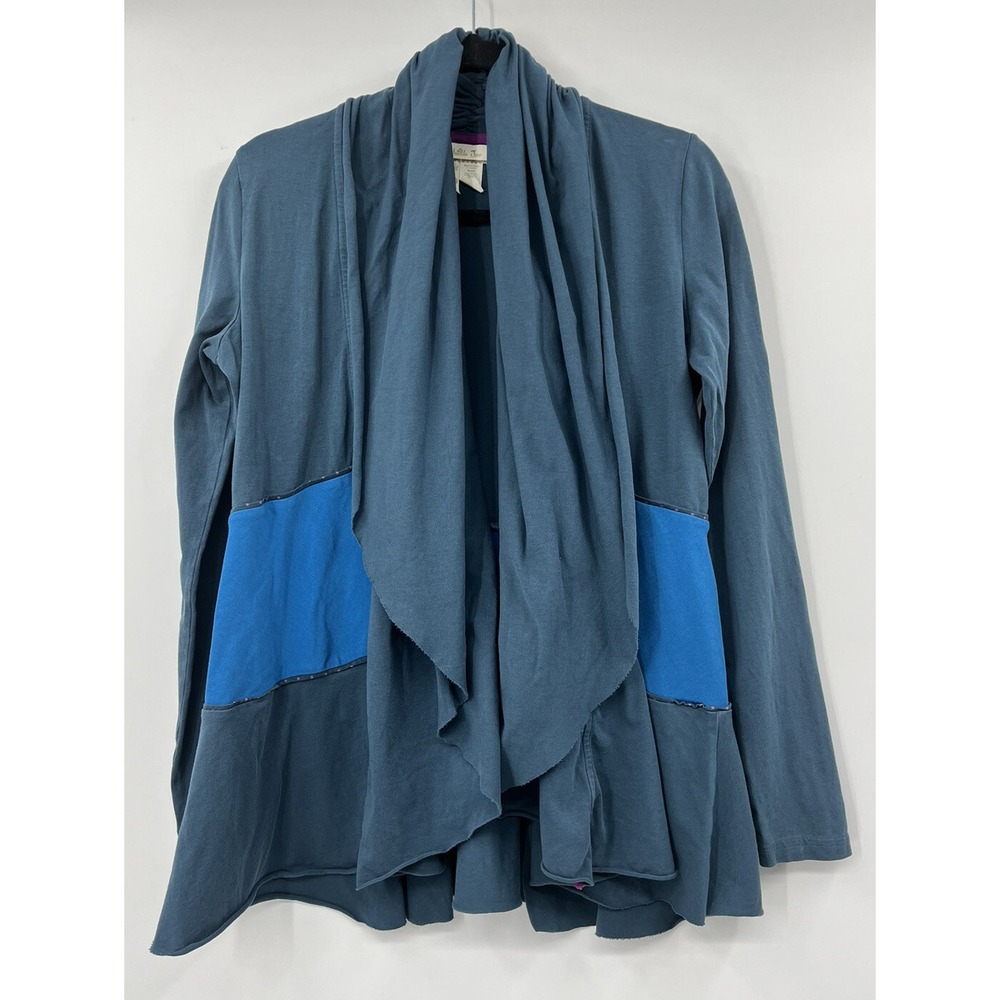 Matilda Jane Cardigan Women's Medium Open Front Waterfall Ruffle Stretch